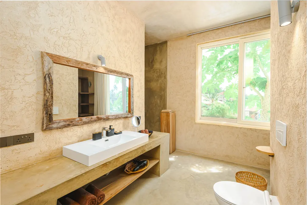 Ensuite bathroom with designer basin