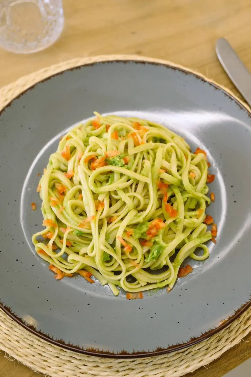 Fresh pasta with vegetables at Villa Kokos